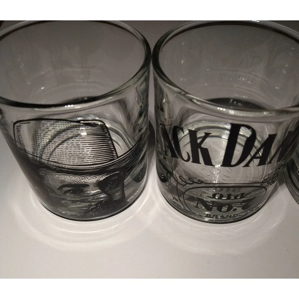 5 Jack Daniel's Old No.7 Whiskey Glasses - Set of 5 Logo Barware - OS